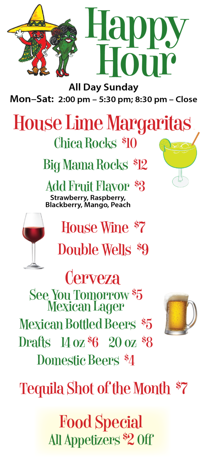 Menus Jalapeños Restaurant Mexican Cuisine, Tequilas Bellingham, WA